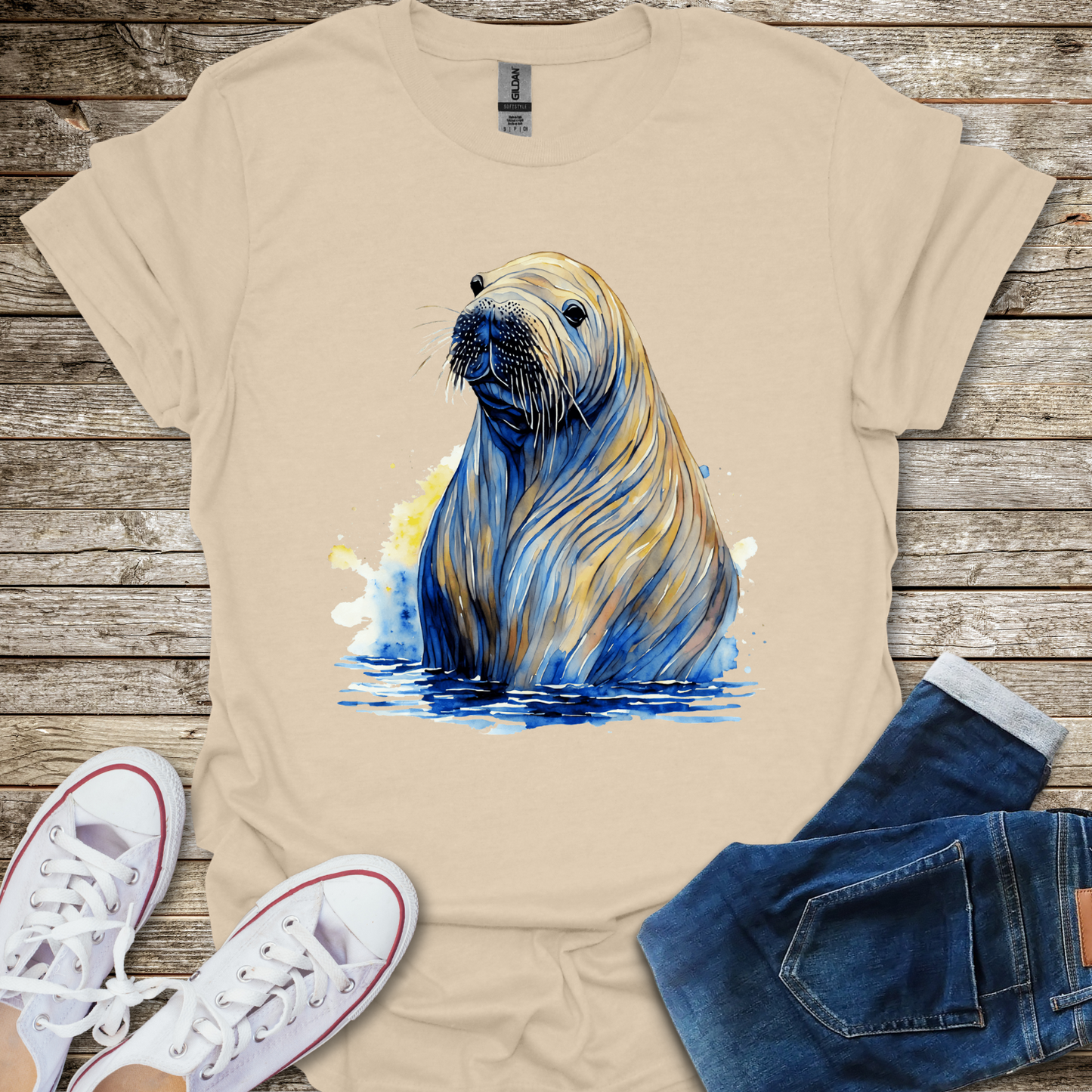 Walrus Watercolor T-Shirt