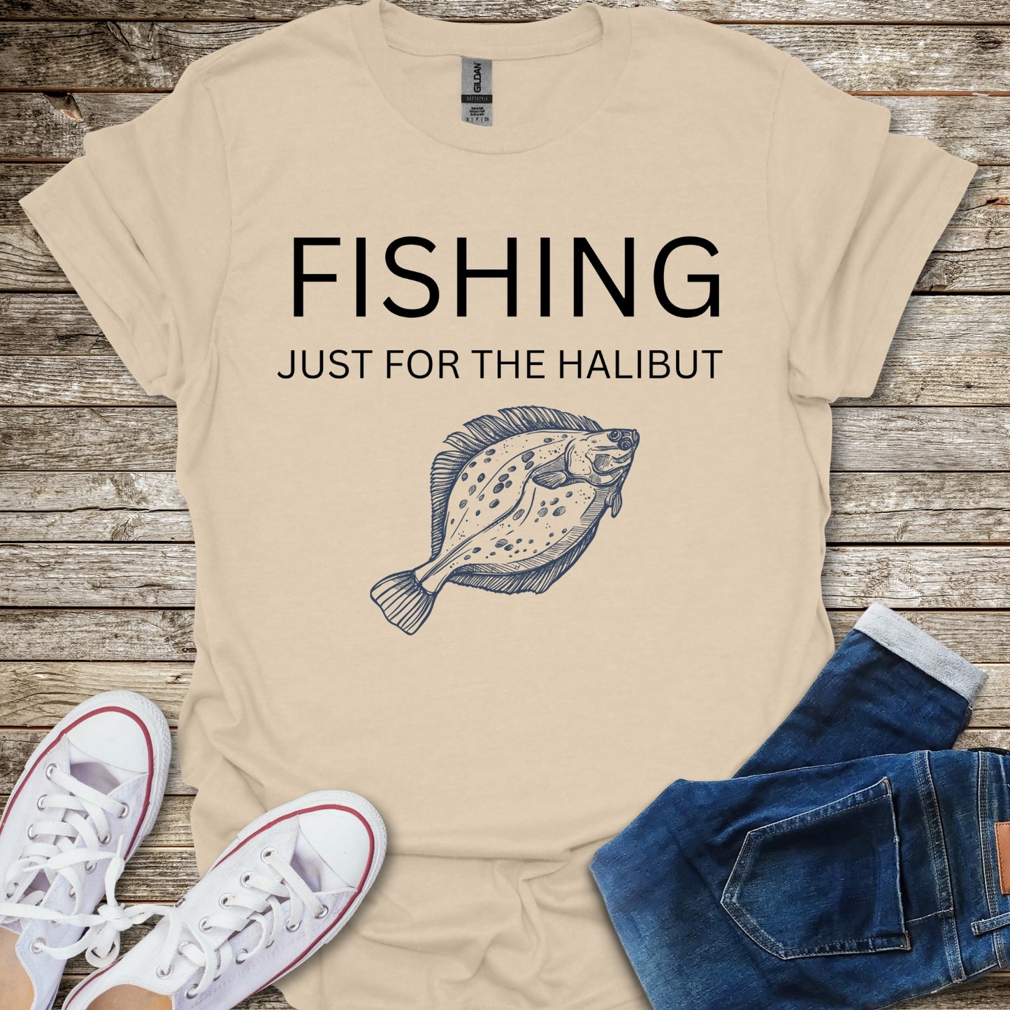 Fishing Just For The Halibut T-Shirt