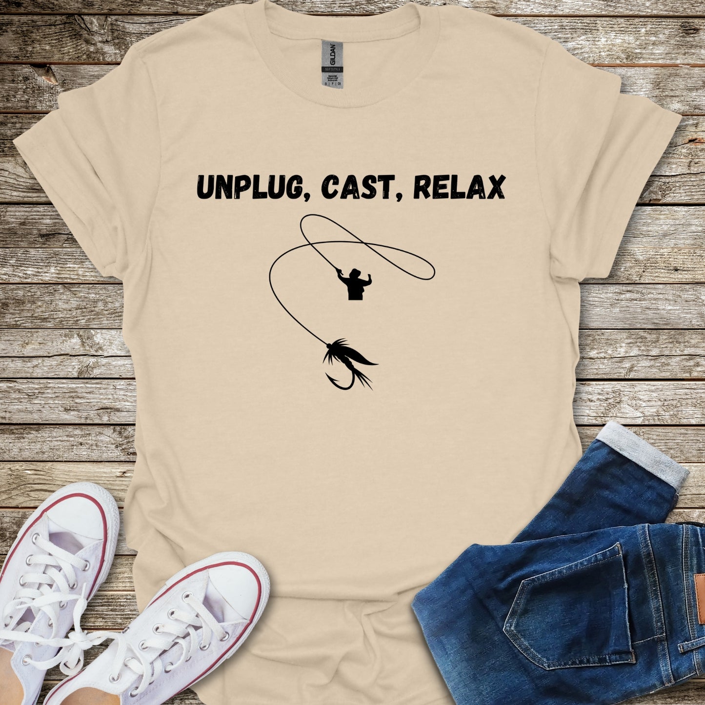 Unplug, Cast, Relax T-Shirt