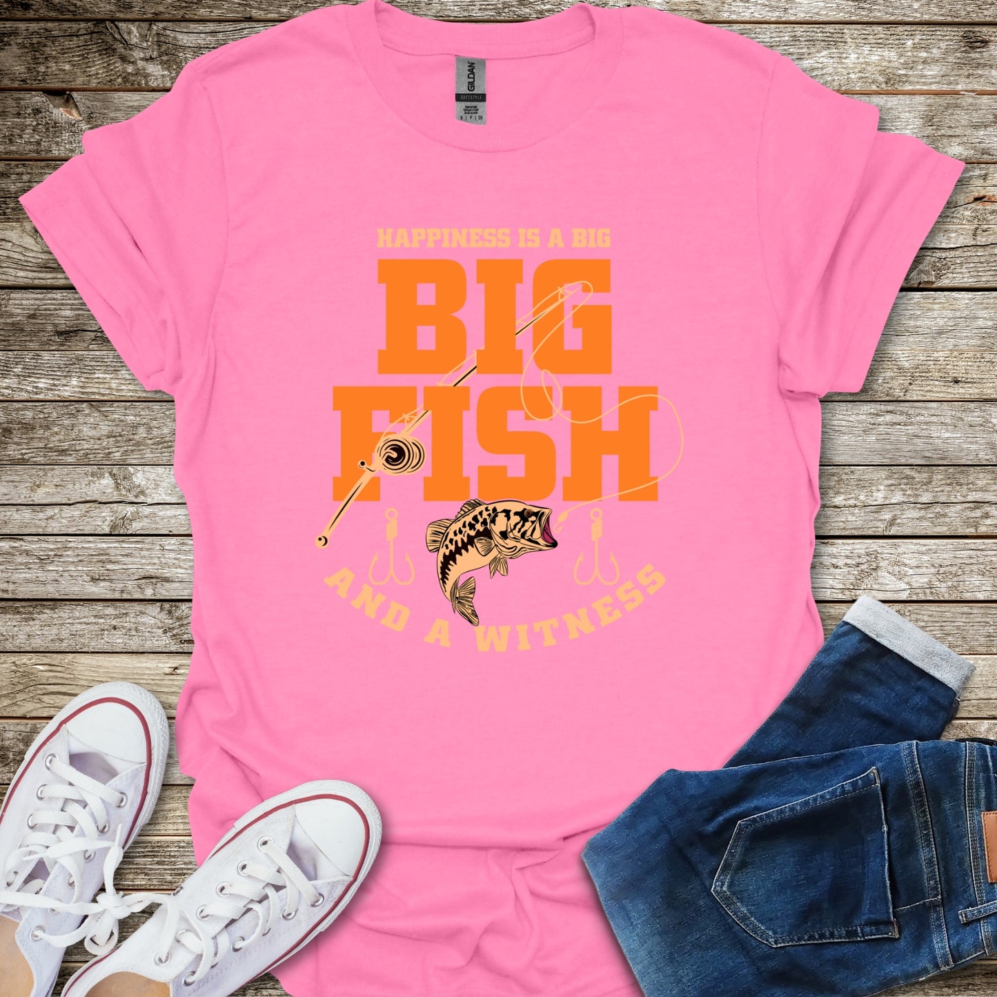 Happiness Is a Big Fish and a Witness T-Shirt