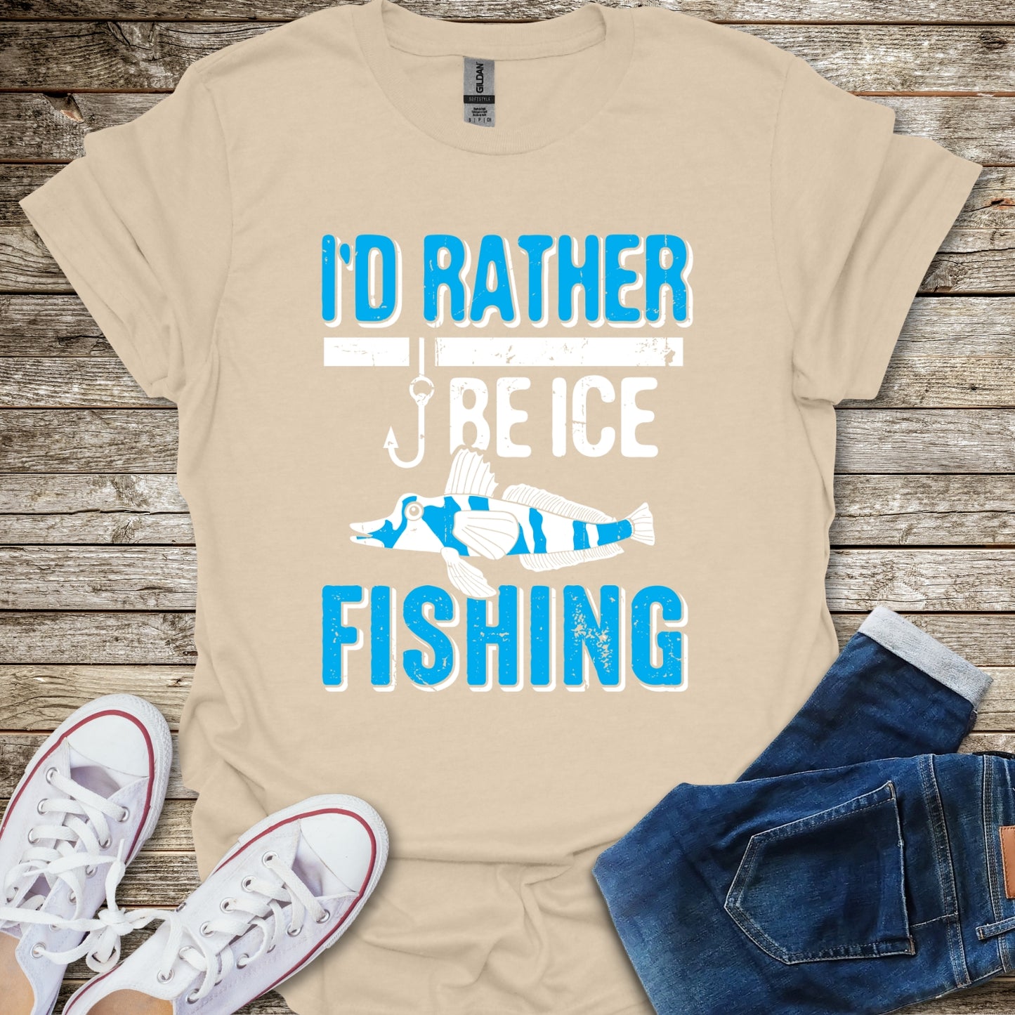 I'd Rather Be Ice Fishing T-Shirt