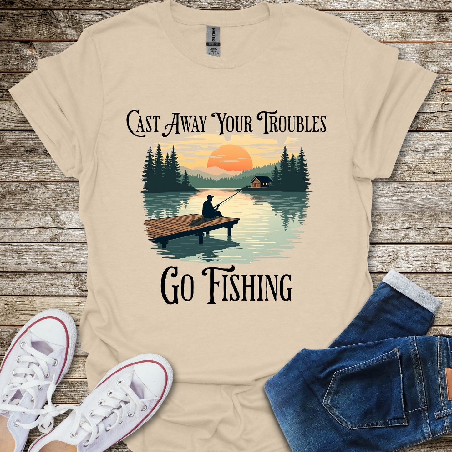 Cast Away Your Troubles T-Shirt