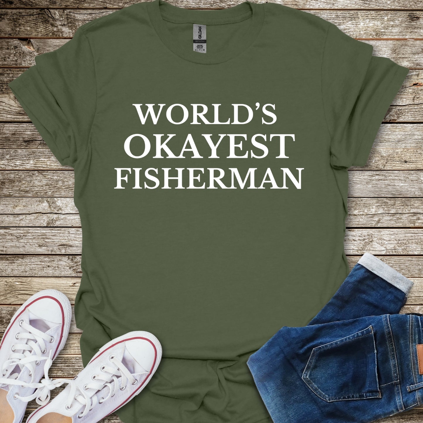 World's Okayest Fisherman T-Shirt