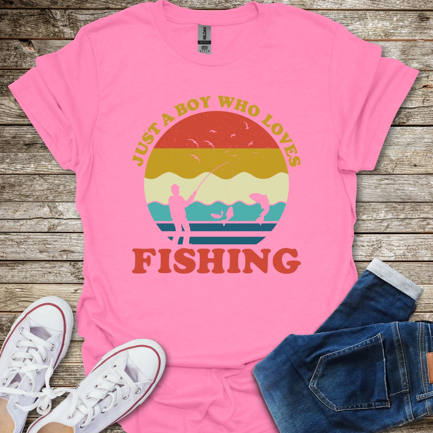 Just a Boy Who Loves Fishing T-Shirt