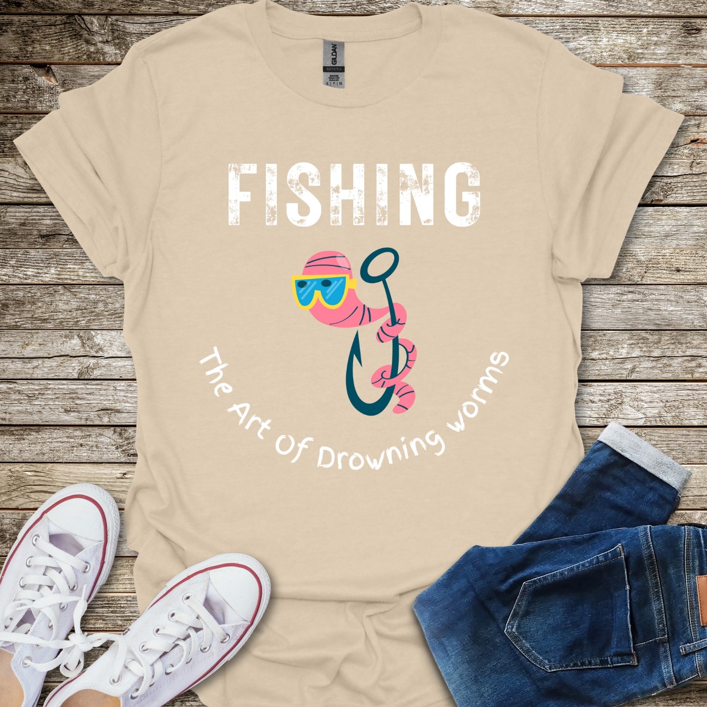 Fishing the Art of Drowning Worms T-Shirt