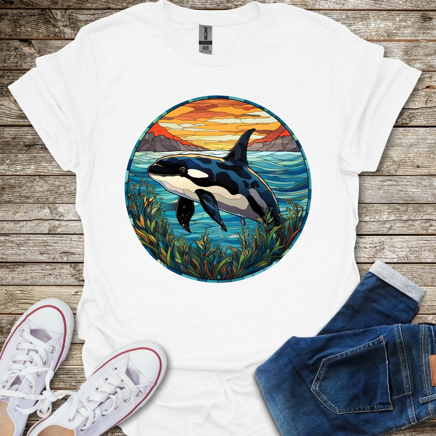Stained Glass Orca T-Shirt