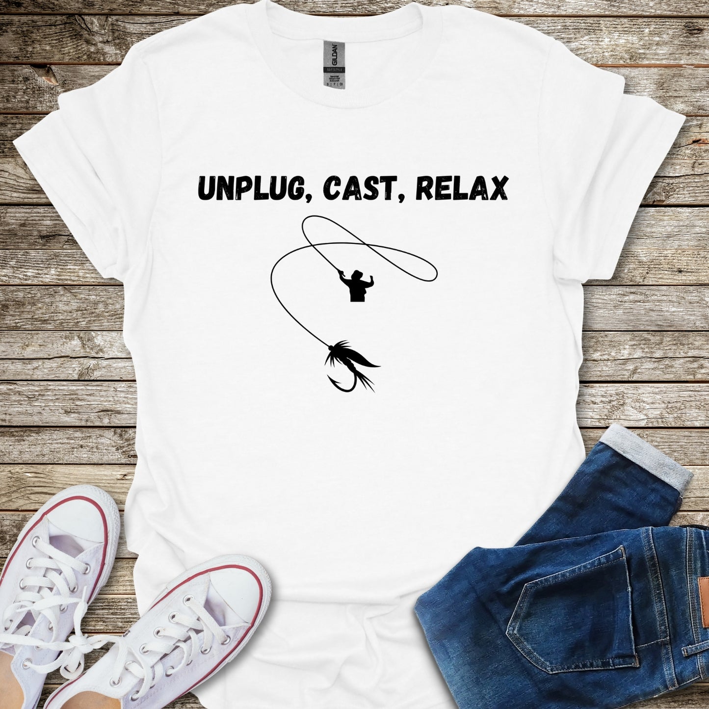 Unplug, Cast, Relax T-Shirt