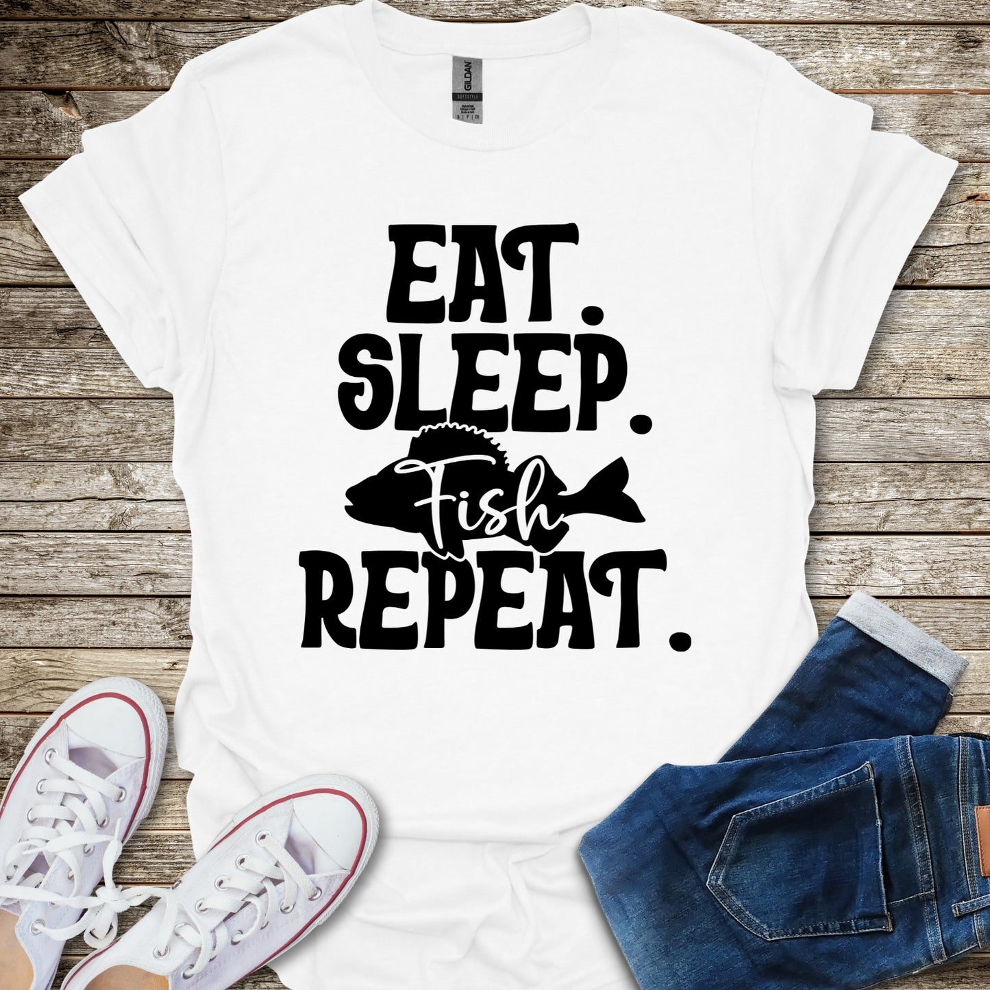 Eat Sleep Fish Repeat T-Shirt
