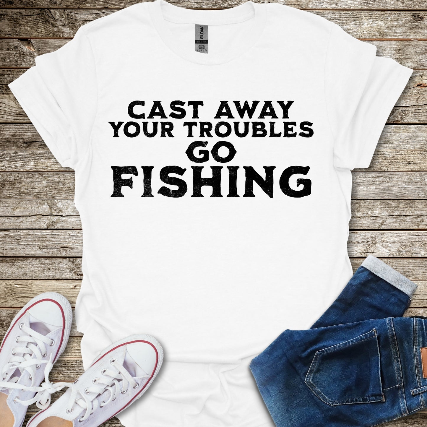 Cast Away Your Troubles T-Shirt