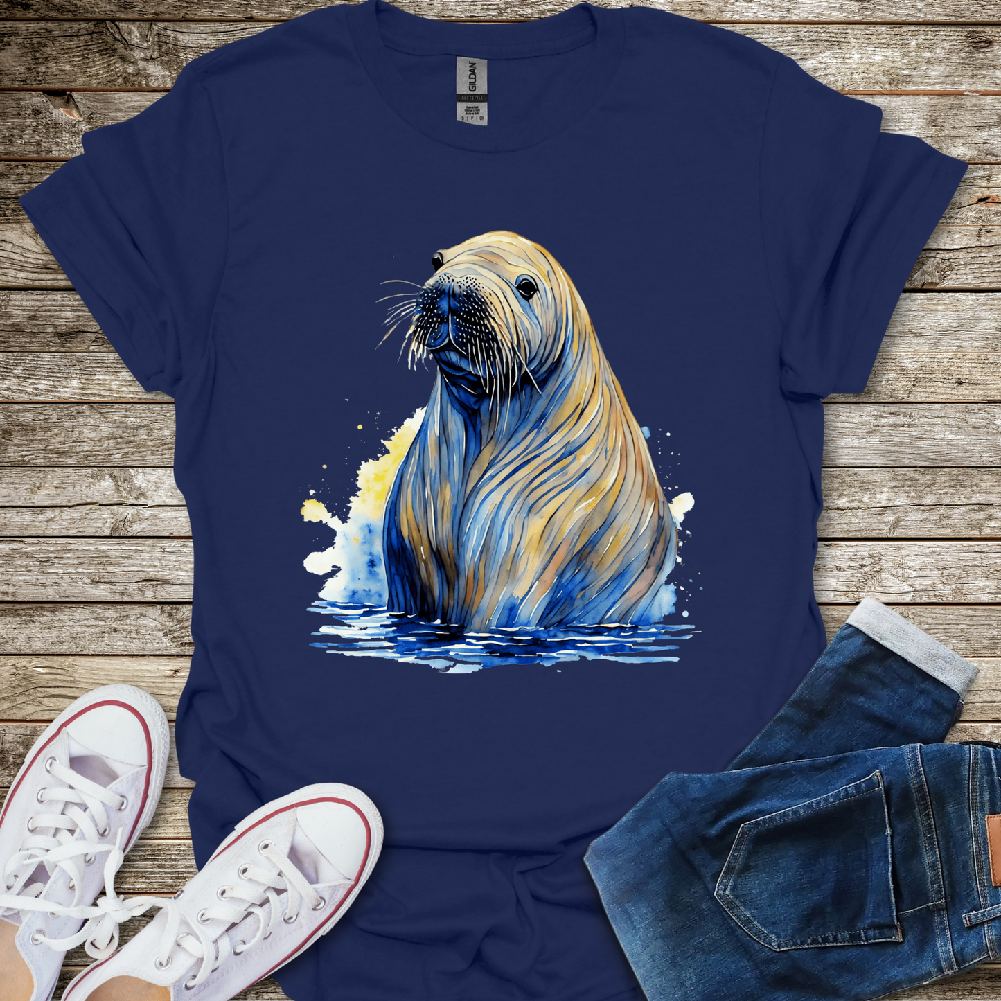 Walrus Watercolor T-Shirt