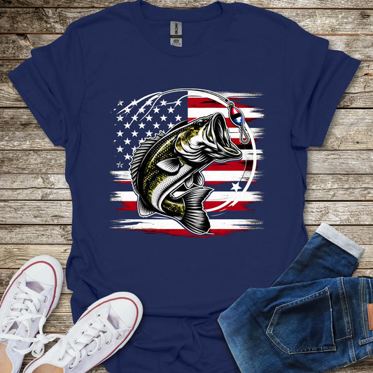 Bass American Flag T-Shirt