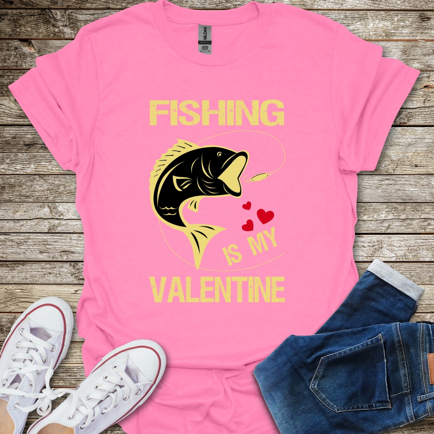 Fishing is My Valentine T-Shirt