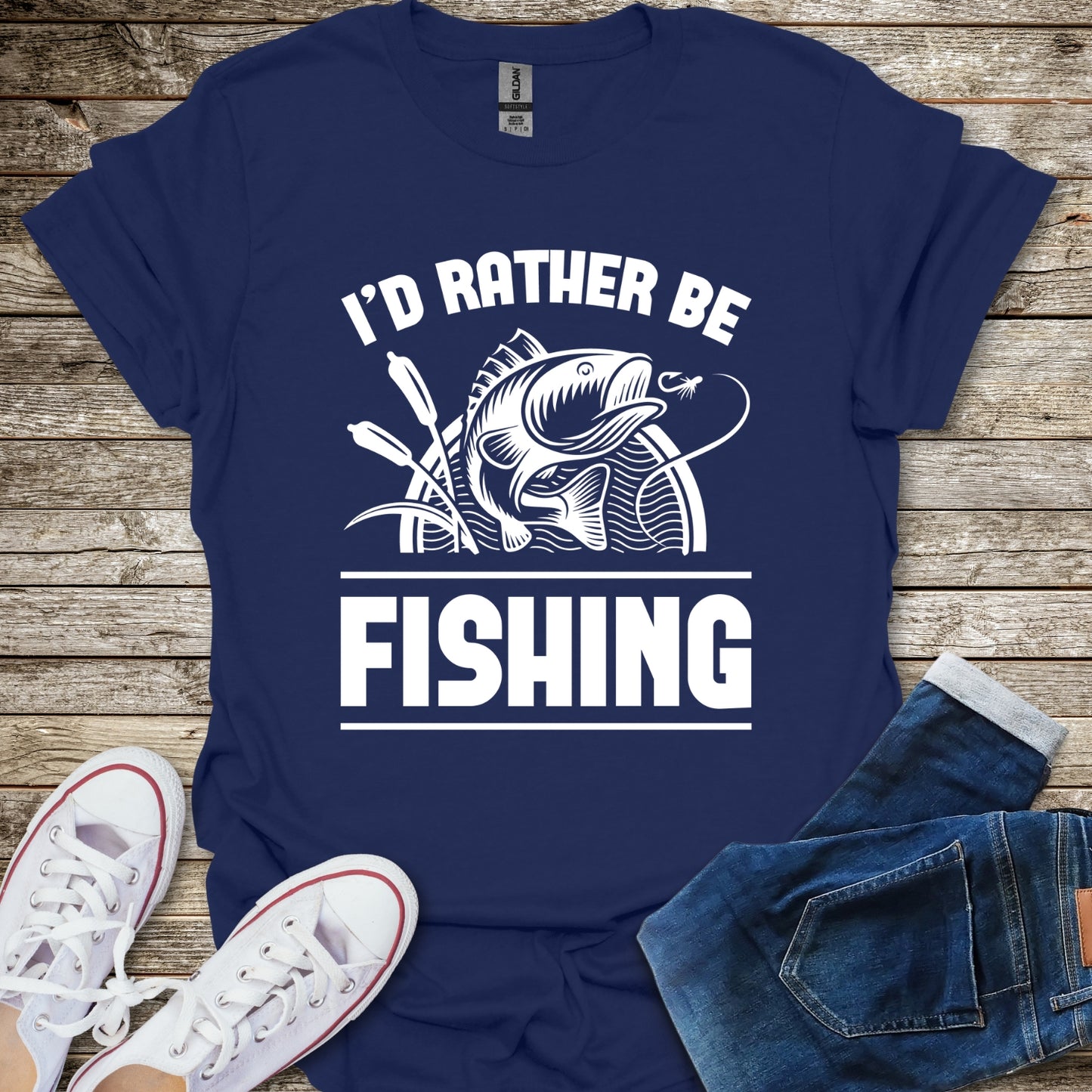I'd Rather Be Fishing T-Shirt