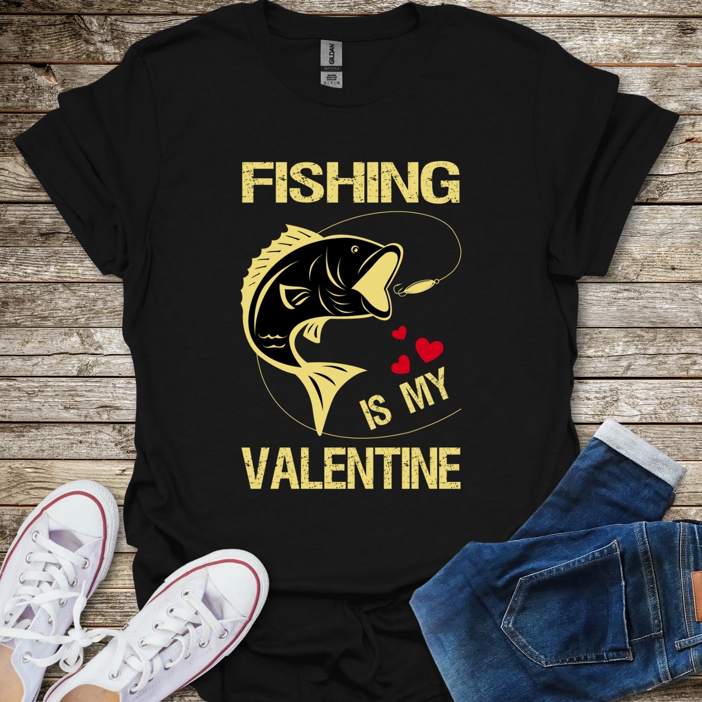Fishing is My Valentine T-Shirt