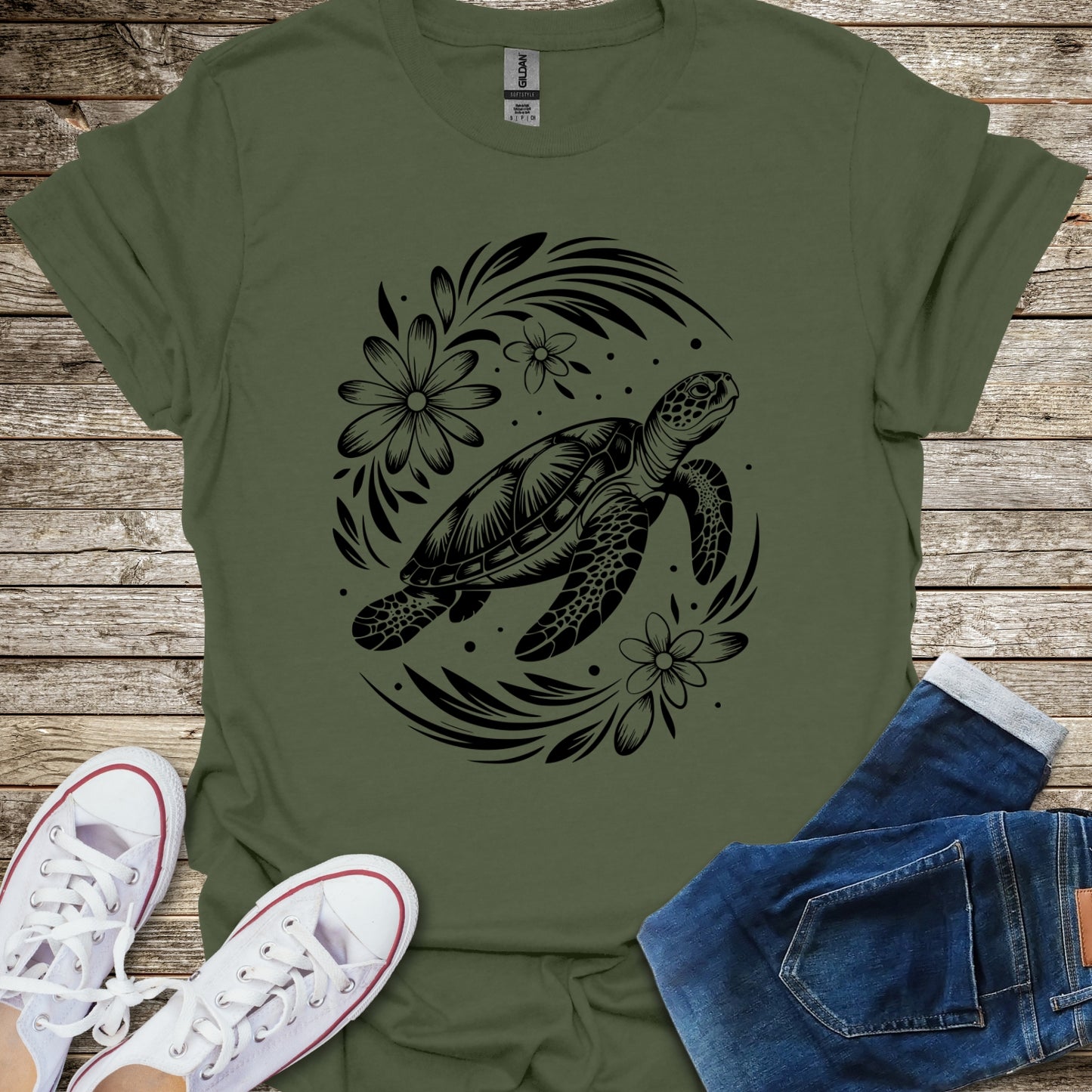 Sea Turtle Bloom T-Shirt