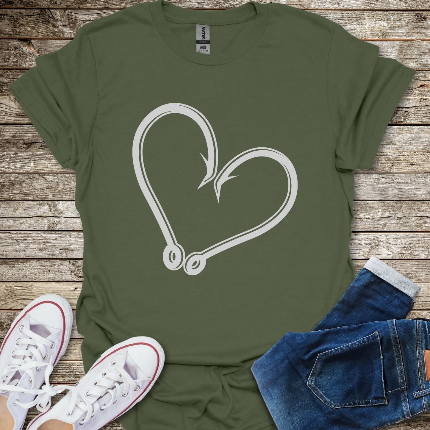 Fishing Heart T-Shirt