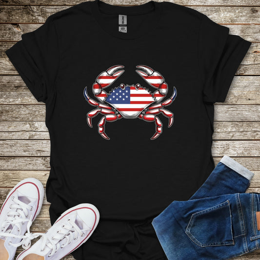 Crab American Flag T-Shirt