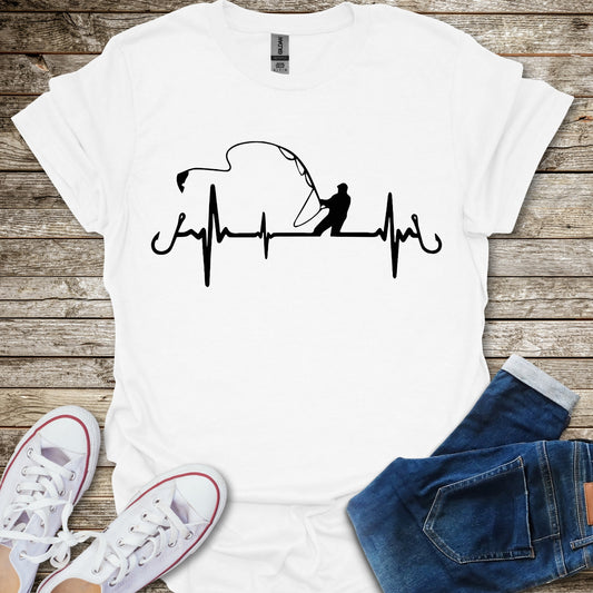 Fishing Heartbeat T-Shirt