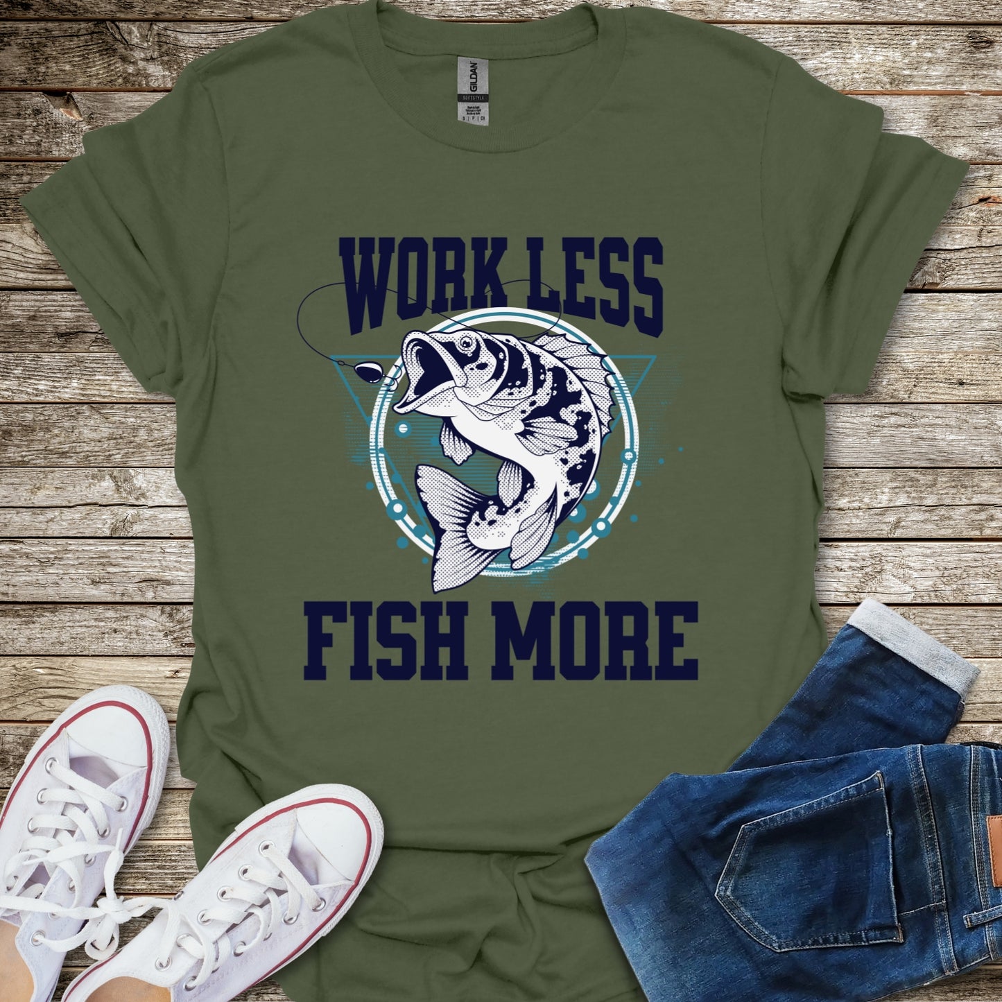 Work Less Fish More T-Shirt
