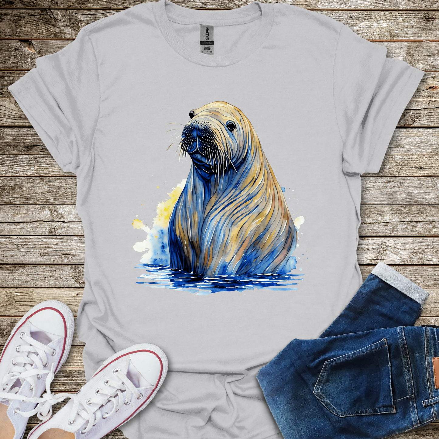 Walrus Watercolor T-Shirt