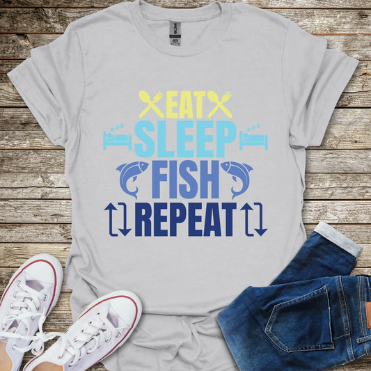 Eat Sleep Fish Repeat T-Shirt