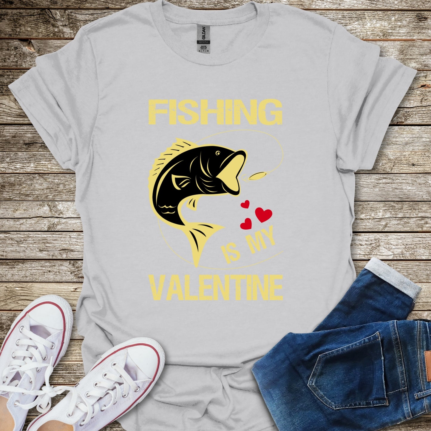 Fishing is My Valentine T-Shirt