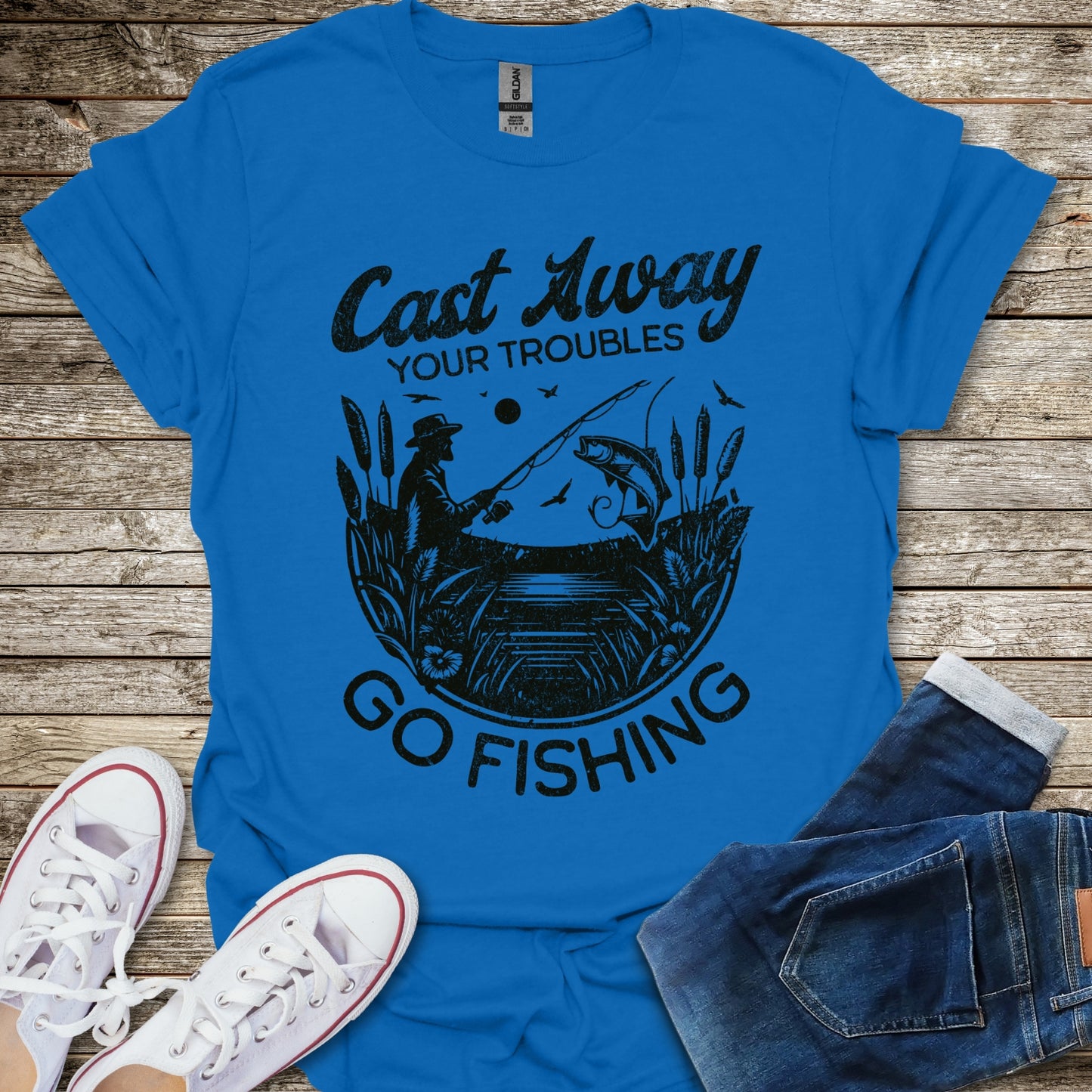 Cast Away Your Troubles T-Shirt