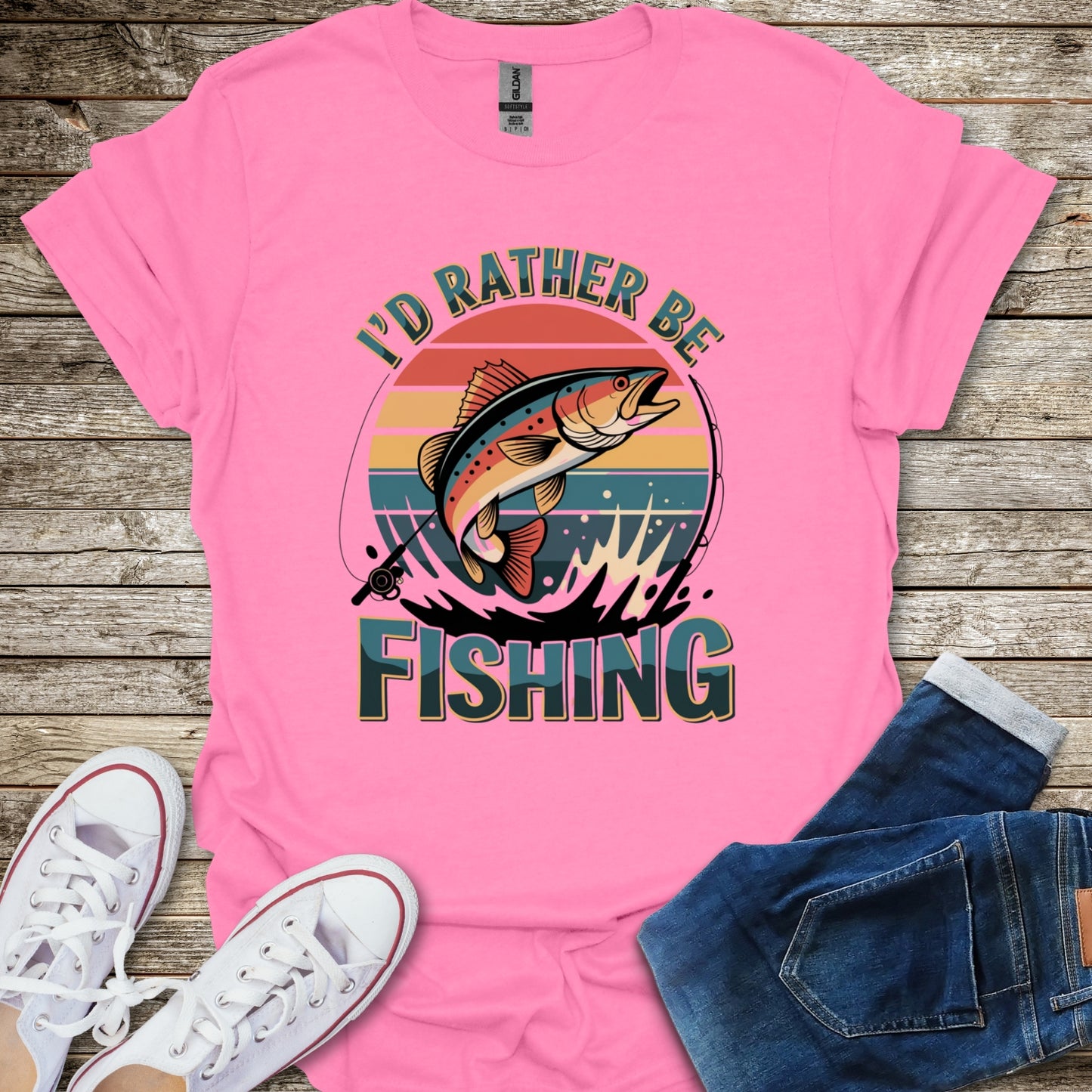 I'd Rather Be Fishing T-Shirt