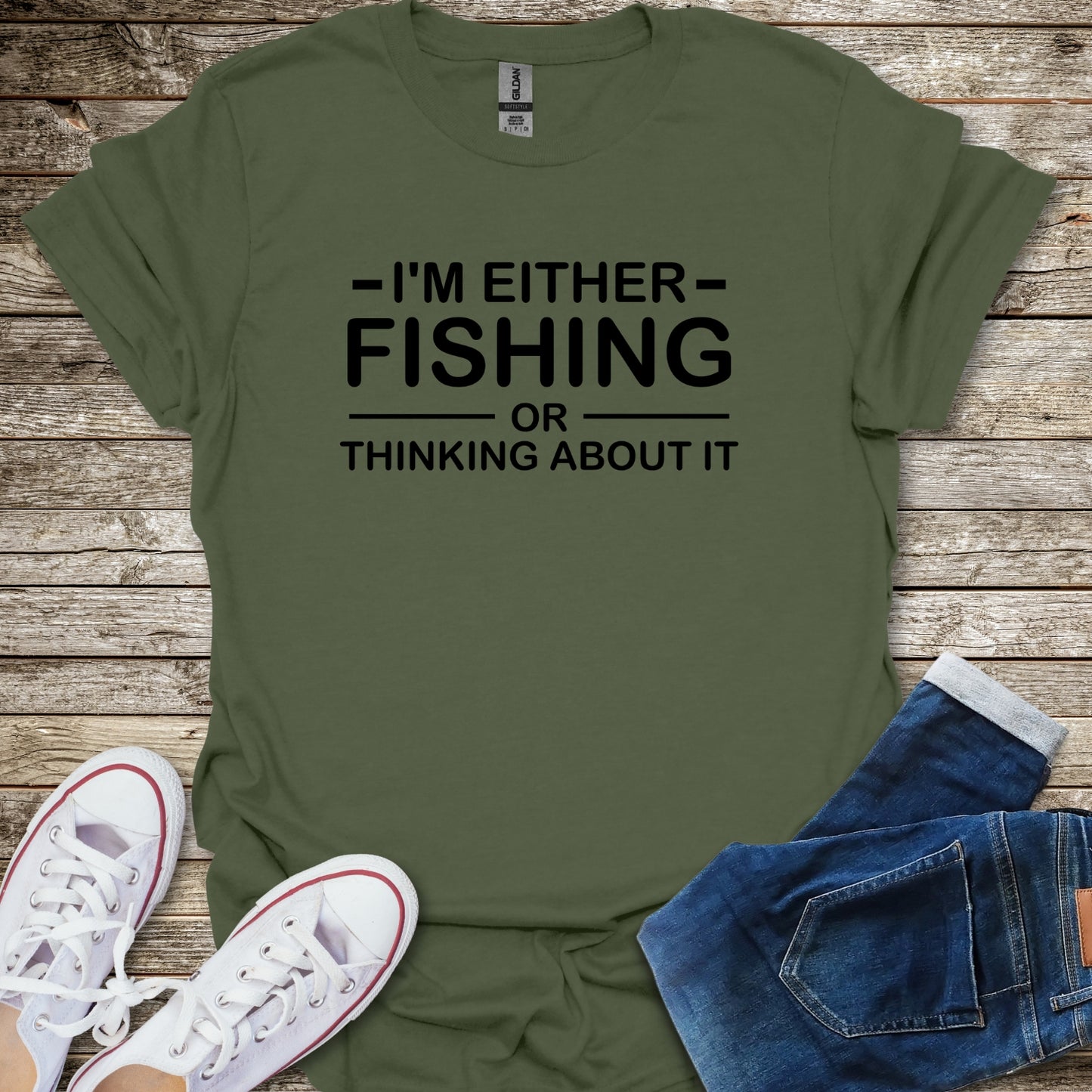 I'm either Fishing Or Thinking About It T-Shirt