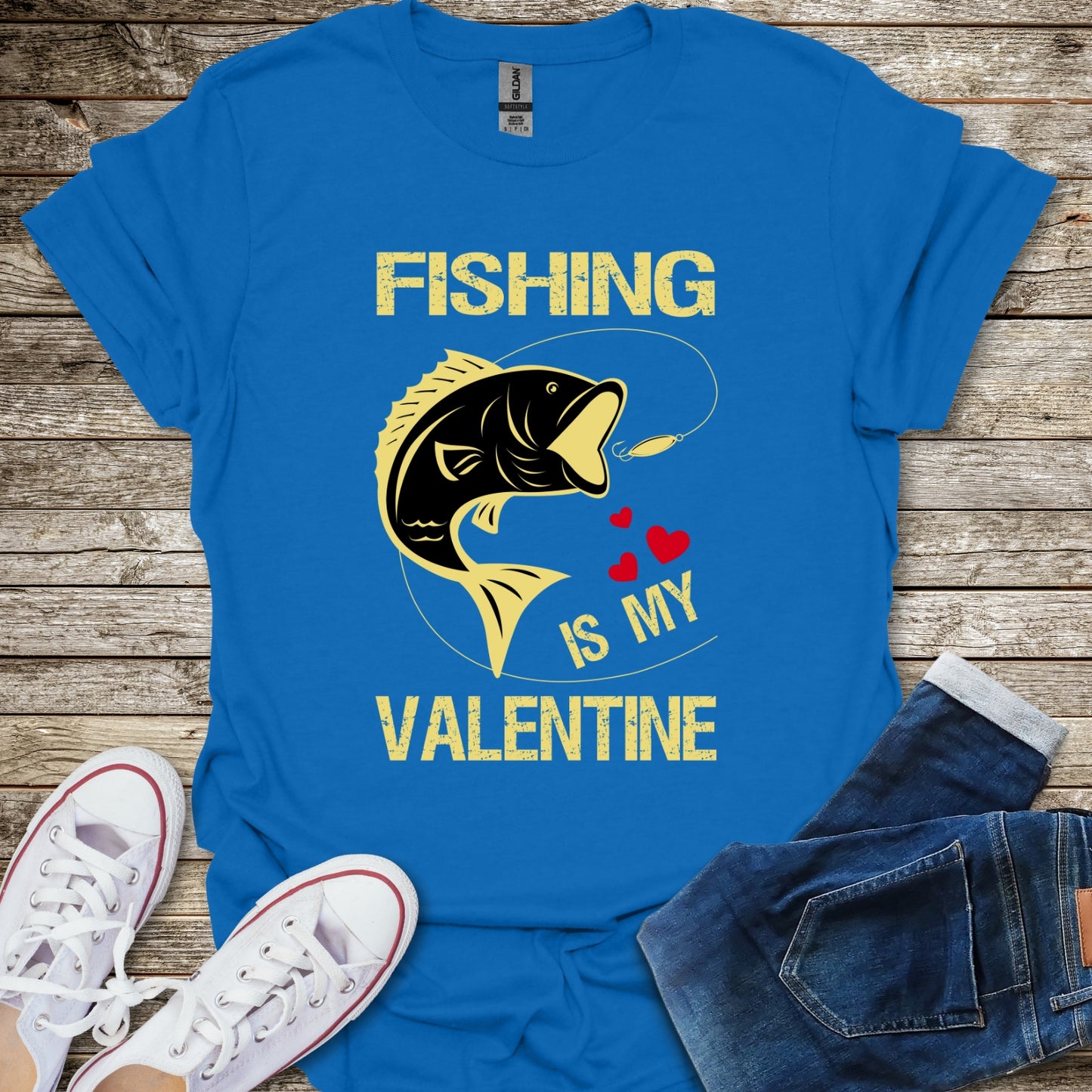 Fishing is My Valentine T-Shirt