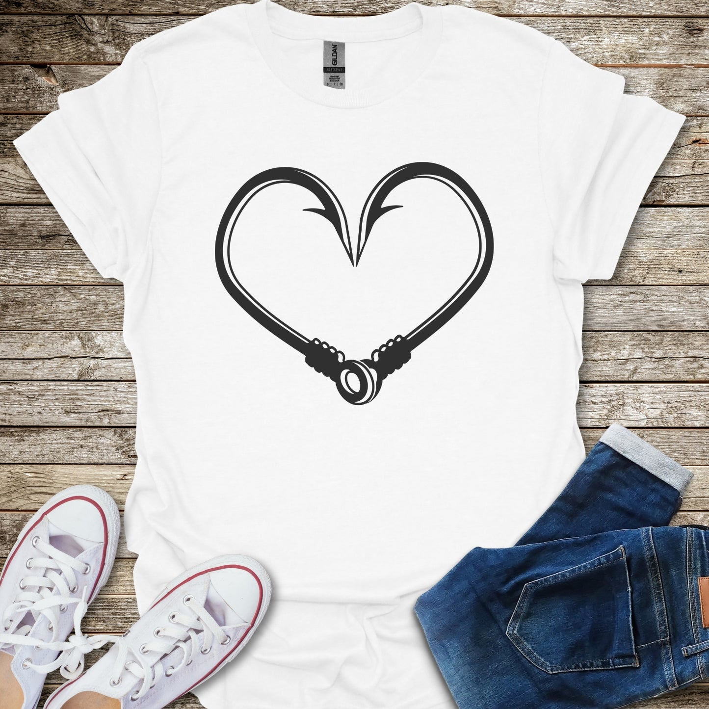 Fishing Heart T-Shirt