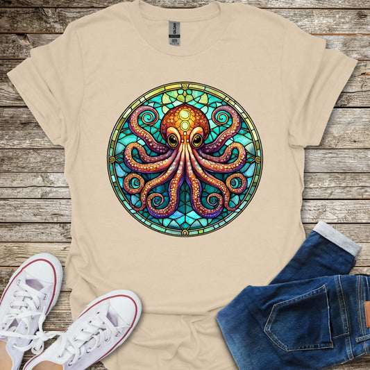Stained Glass Octopus T-Shirt