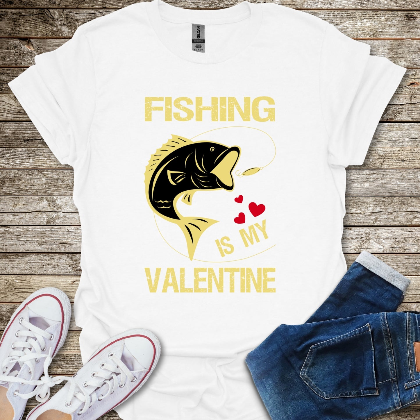 Fishing is My Valentine T-Shirt