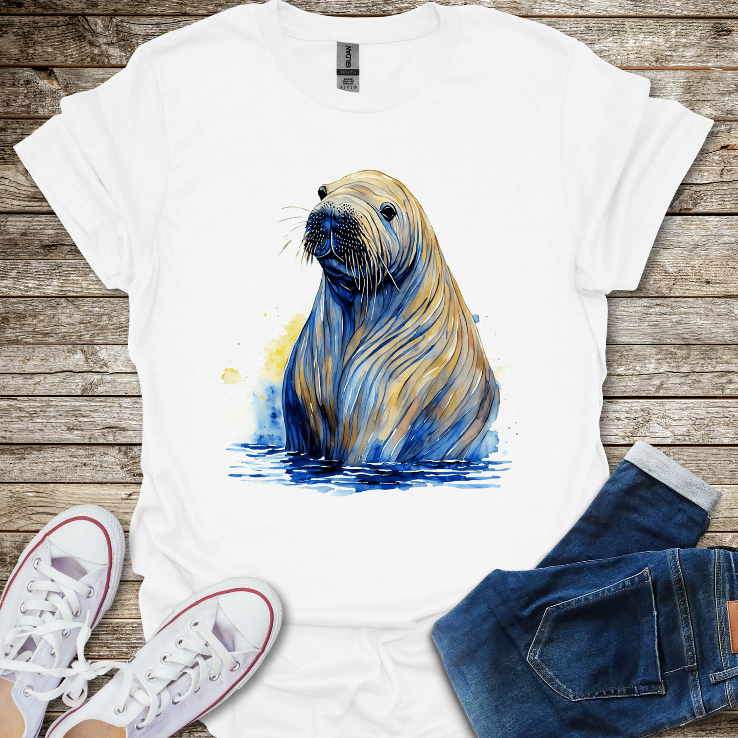 Walrus Watercolor T-Shirt